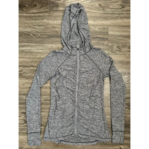 Athleta Jacket Womens XS Gray Pacifica Crosscurrent Hooded Running Walk Train - Picture 1 of 6